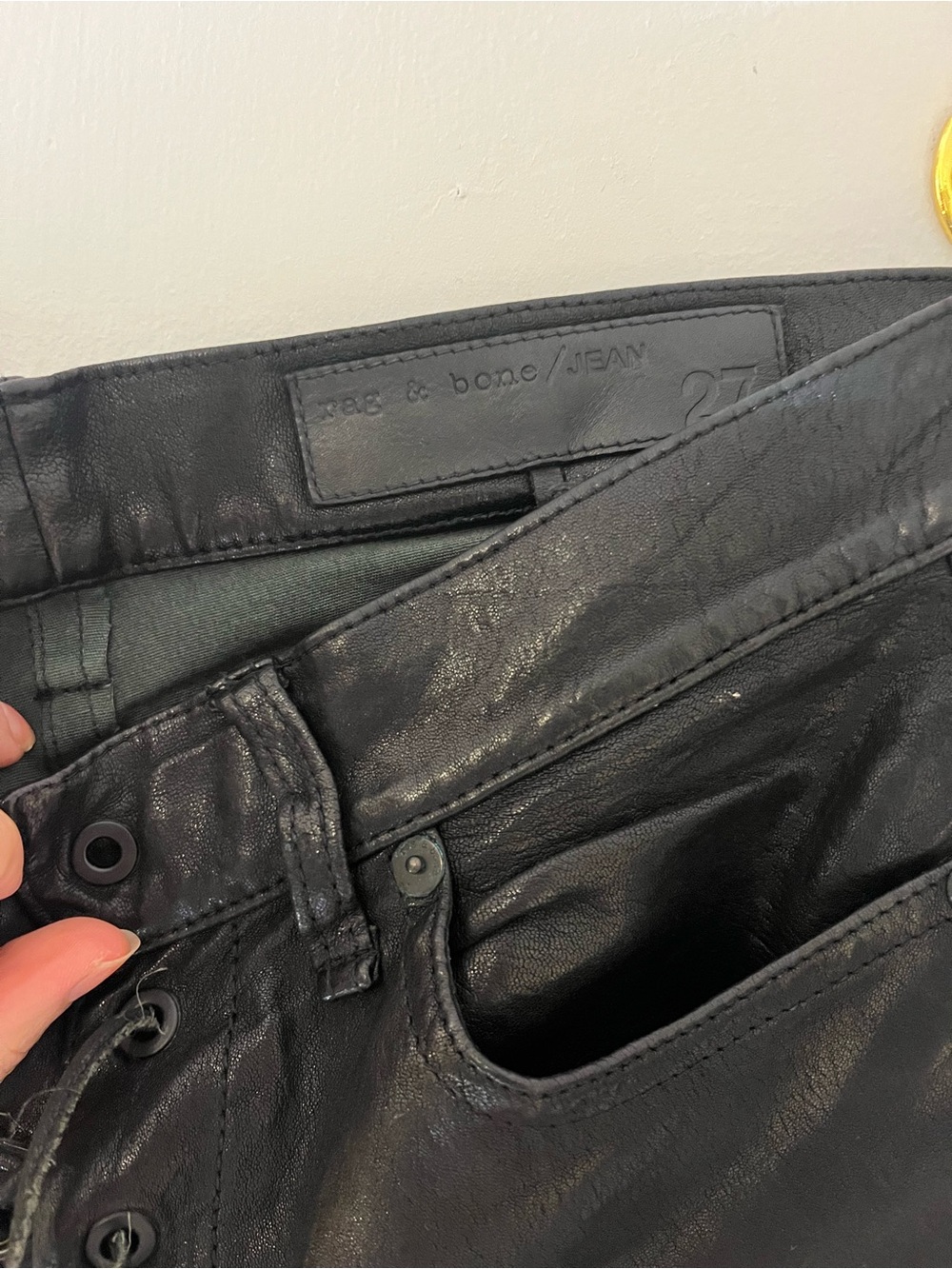 rag & bone leather pants - Picture 2 of 7